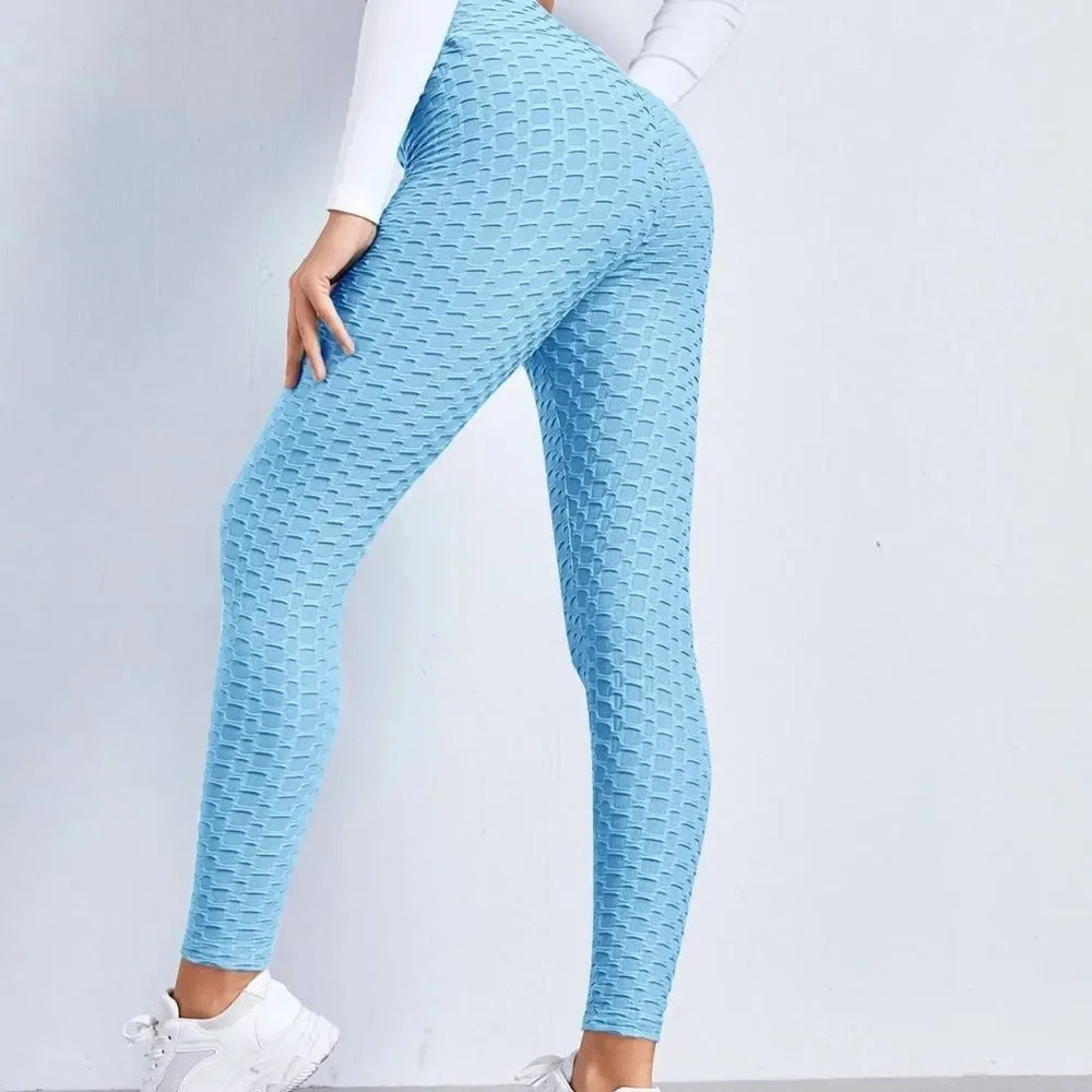 Booty shaper Honeycomb leggings in light blue color Please read description info